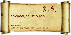 Kerpmayer Vivien névjegykártya
